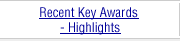 Recent Key Awards - Highlights