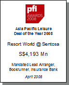 Asia Pacific Leisure Deal of the Year 2008