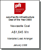 Asia Pacific InfrastructureDeal of the Year 2008