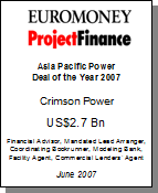 Asia Pacific Power Deal of the Year 2007