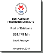 Best Australian Privatization Deal 2010