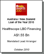 Australia New Zealand Loan of the Year 2010