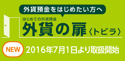 はじめての外貨預金「外貨の扉〈トビラ〉」