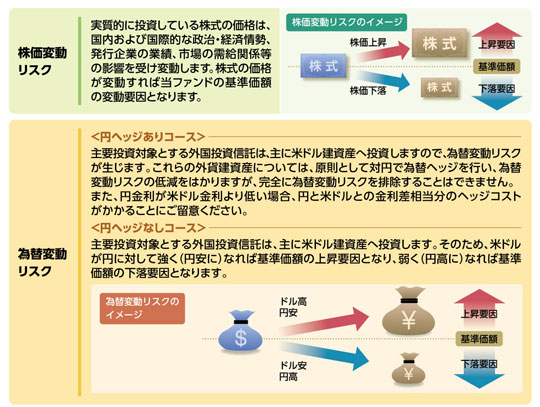 株価変動リスク、為替変動リスク