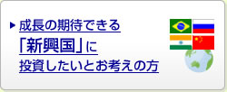 成長の期待できる「新興国」に投資したいとお考えの方