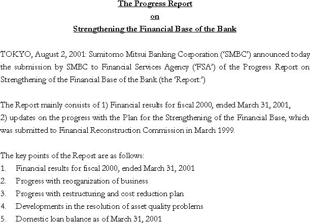 The Progress Report on Strengthening the Financial Base of the Bank(1/1)