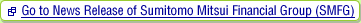 Go to News Release of Sumitomo Mitsui Financial Group(SMFG)