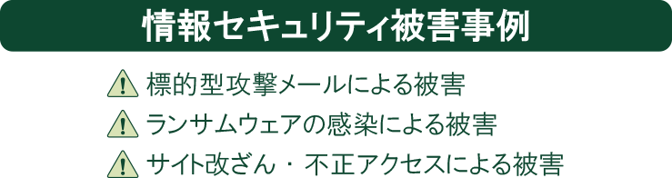 情報セキュリティ被害事例