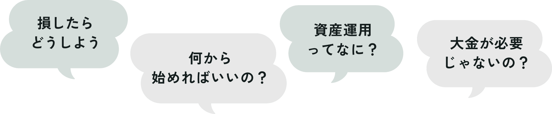 損したらどうしよう 何から始めればいいの? 資産運用ってなに? 大金が必要じゃないの?
