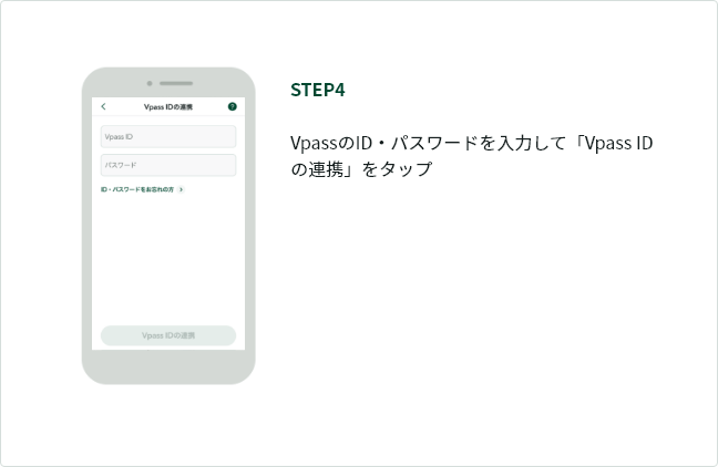 STEP4 VpassIDEpX[h͂āuVpass ID̘Agv^bv