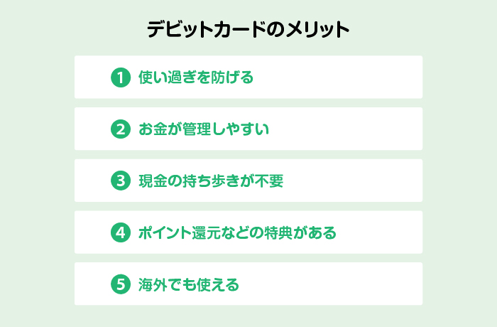 デビットカードのメリット