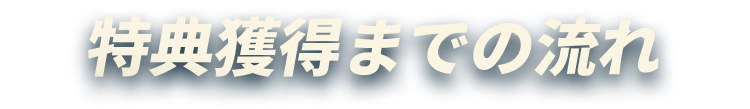 特典獲得までの流れ