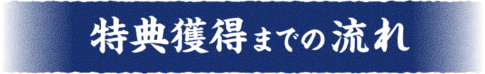 特典獲得までの流れ