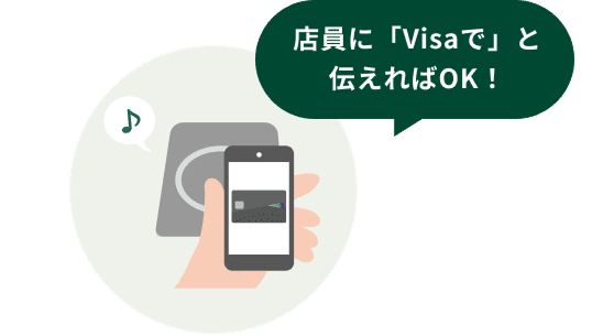 �X���ɁuVisa�Łv�Ɠ`�����OK�I