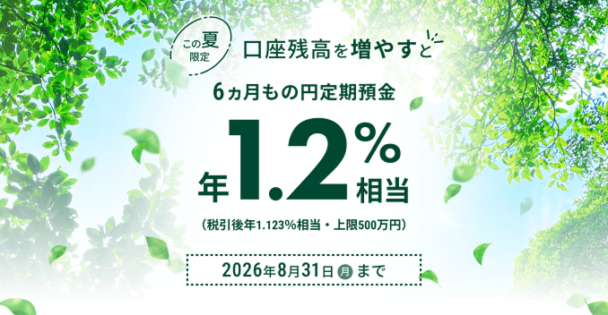 この夏はじめる、SMBC特別定期預金キャンペーン