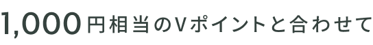 1,000�~������V�|�C���g�ƍ��킹��
