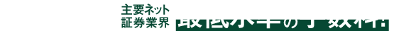 SBI証券は主要ネット証券業界最低水準の手数料! ※1
