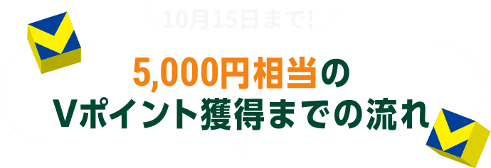 10月15日まで!5,000円相当のVポイント獲得までの流れ