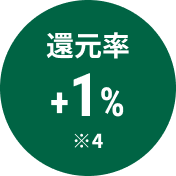 還元率+1%※4