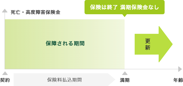 定期保険のイメージ図