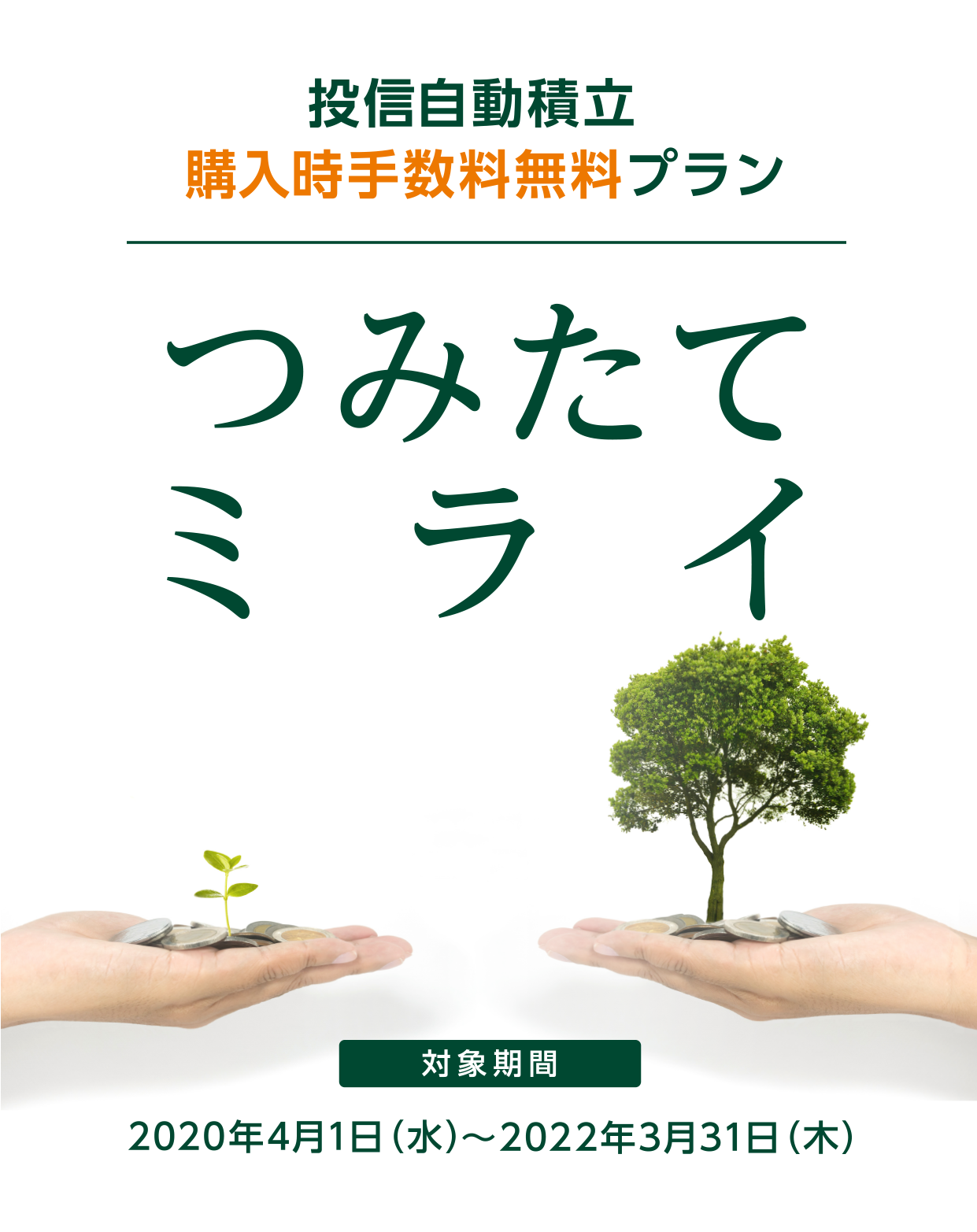 投信自動積立購入時手数料無料プラン つみたてミライ 三井住友銀行