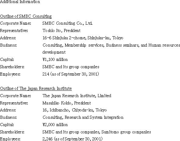 Integration of the consulting businesses by SMBC Consulting Co., Ltd. and The Japan Research Institute, Limited(2/2)