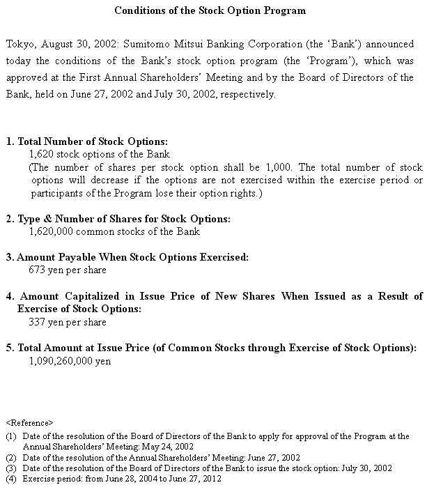 Conditions of the Stock Option Program(1/1)