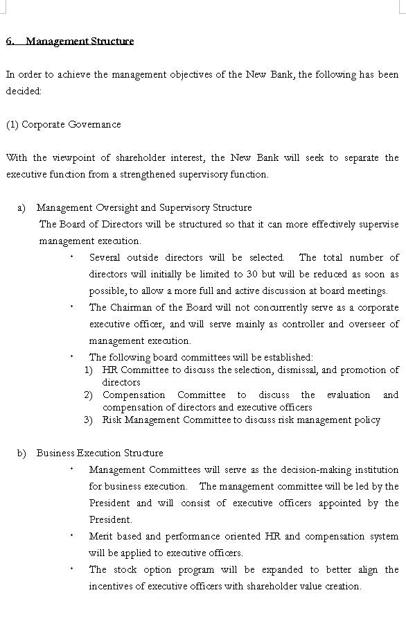 Merger Agreement between Sakura Bank and Sumitomo Bank  (2) (2/6) 