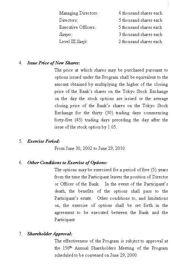 Introduction of a Stock Option Program (2/2) 