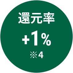 還元率+1%※4